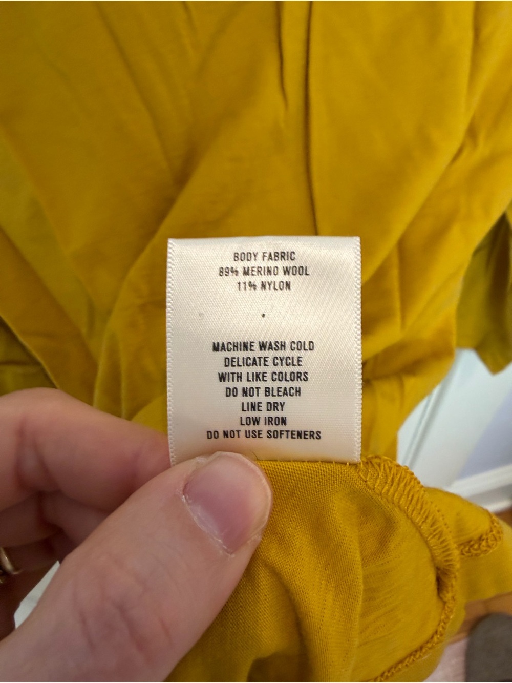 Tracksmith Women's Long-Sleeve Tee - Mustard - Picture 3 of 4